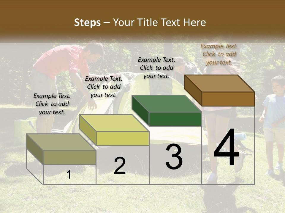 A Group Of People Standing Around A Tent PowerPoint Template