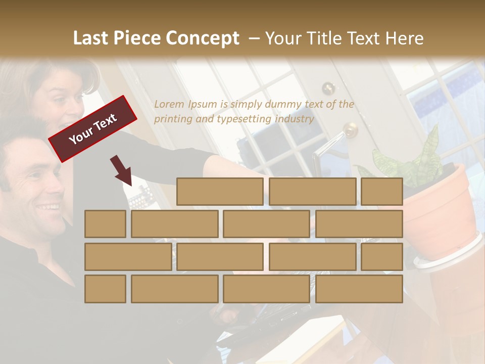 A Man And A Woman Looking At A Laptop Screen PowerPoint Template