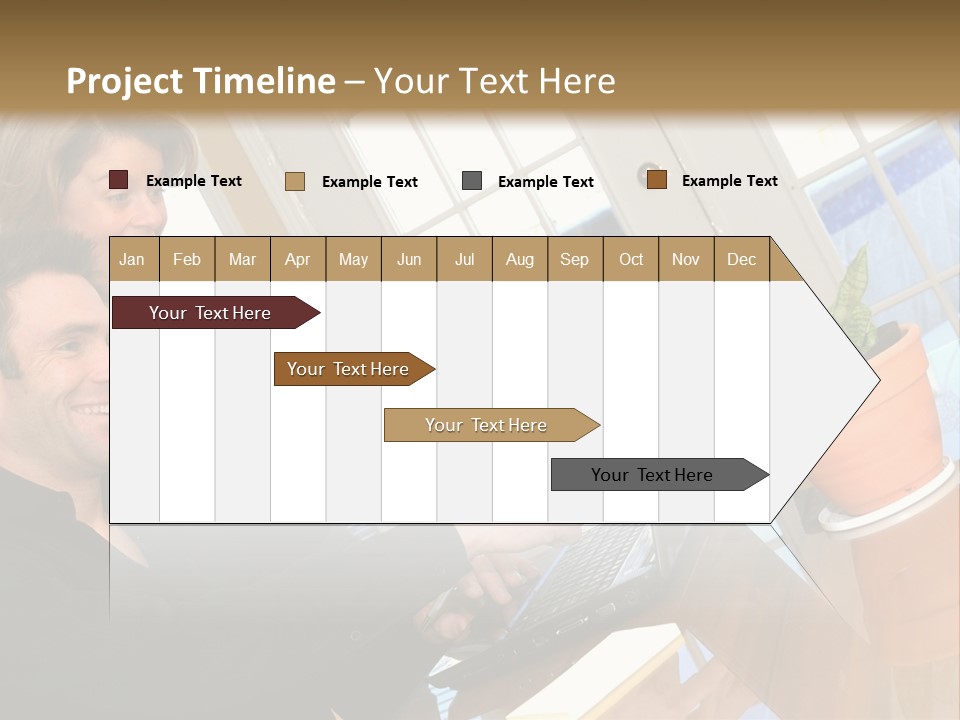 A Man And A Woman Looking At A Laptop Screen PowerPoint Template