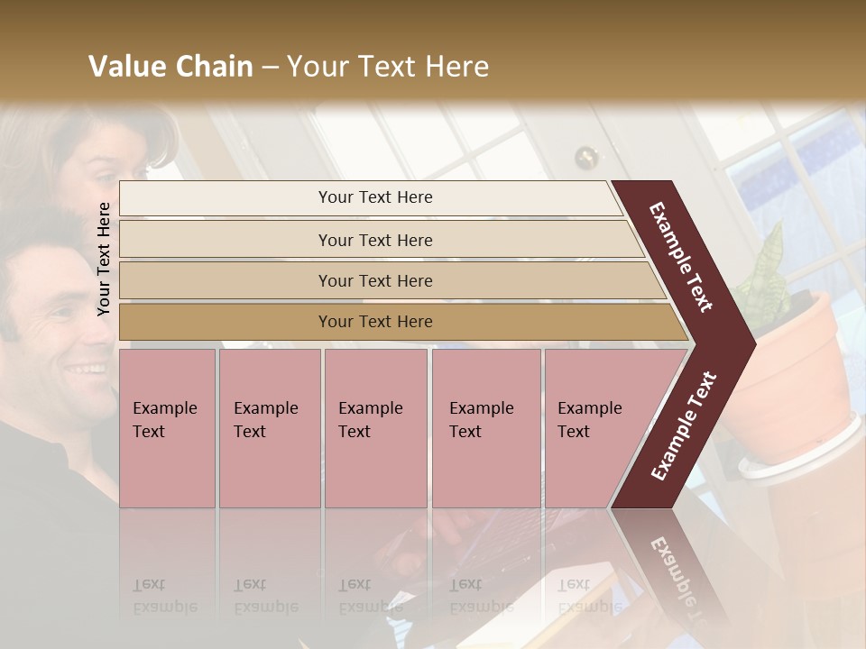 A Man And A Woman Looking At A Laptop Screen PowerPoint Template