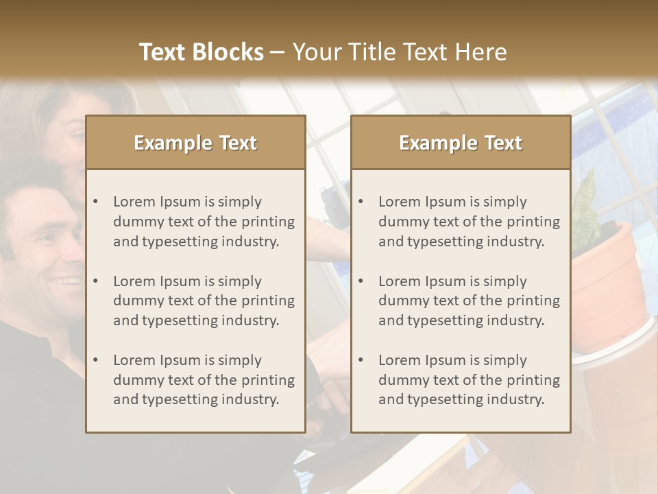 A Man And A Woman Looking At A Laptop Screen PowerPoint Template