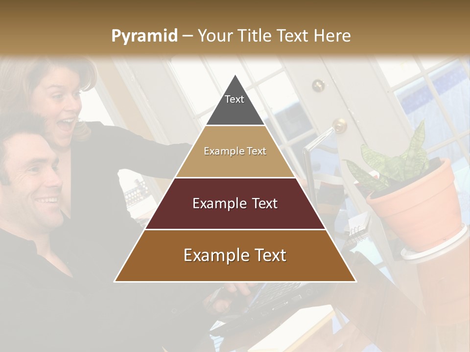 A Man And A Woman Looking At A Laptop Screen PowerPoint Template