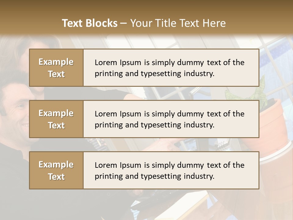 A Man And A Woman Looking At A Laptop Screen PowerPoint Template
