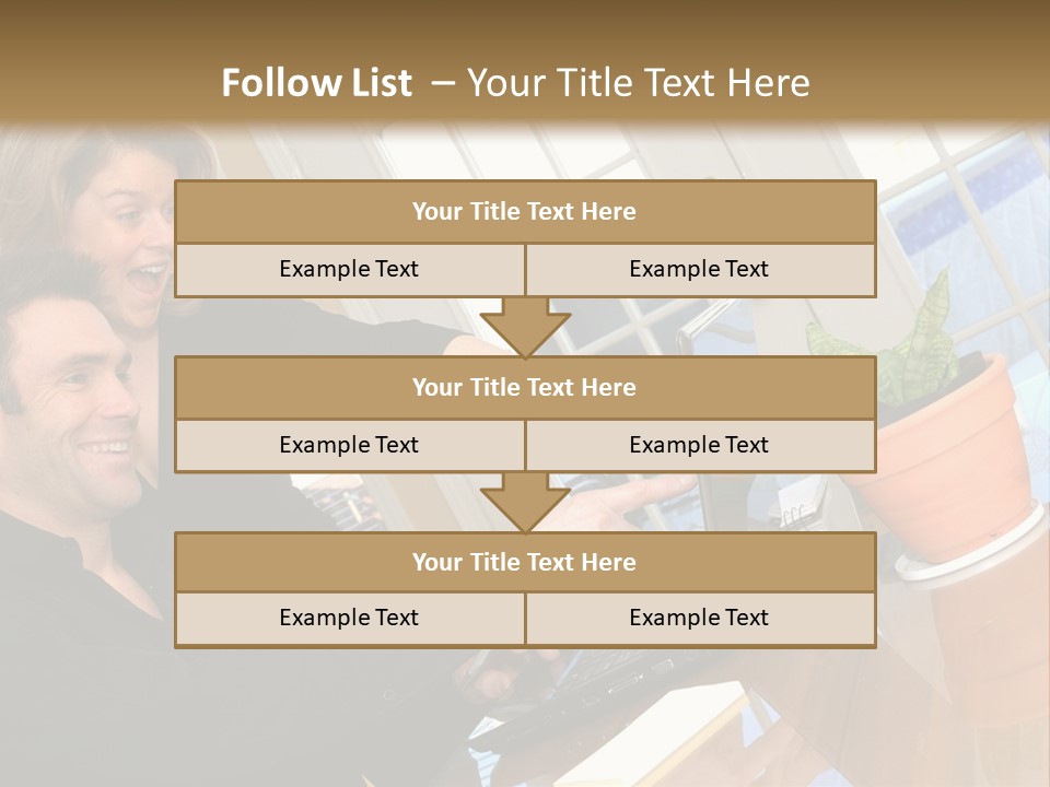 A Man And A Woman Looking At A Laptop Screen PowerPoint Template