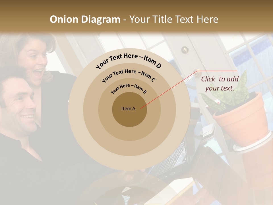 A Man And A Woman Looking At A Laptop Screen PowerPoint Template