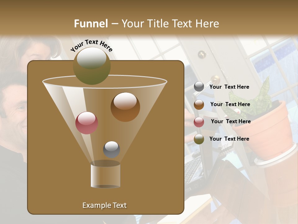 A Man And A Woman Looking At A Laptop Screen PowerPoint Template