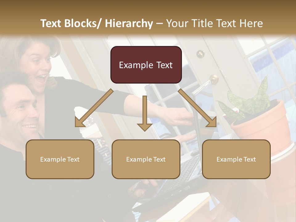 A Man And A Woman Looking At A Laptop Screen PowerPoint Template