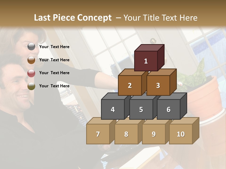 A Man And A Woman Looking At A Laptop Screen PowerPoint Template