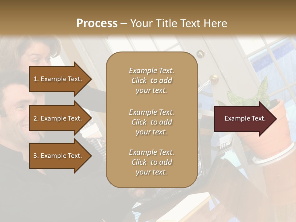 A Man And A Woman Looking At A Laptop Screen PowerPoint Template