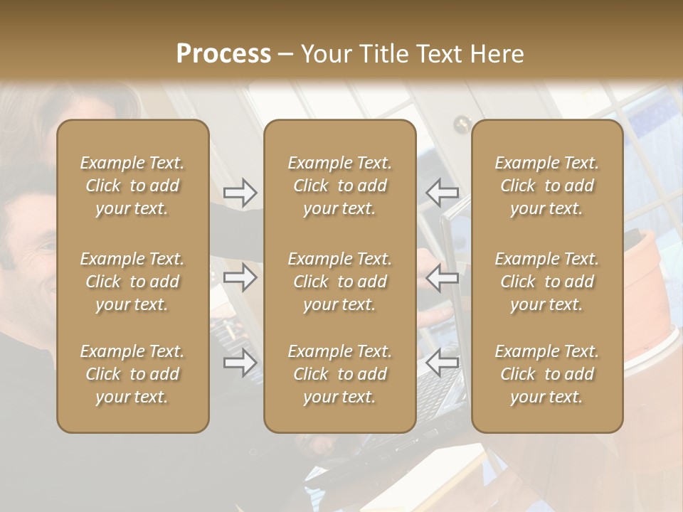 A Man And A Woman Looking At A Laptop Screen PowerPoint Template
