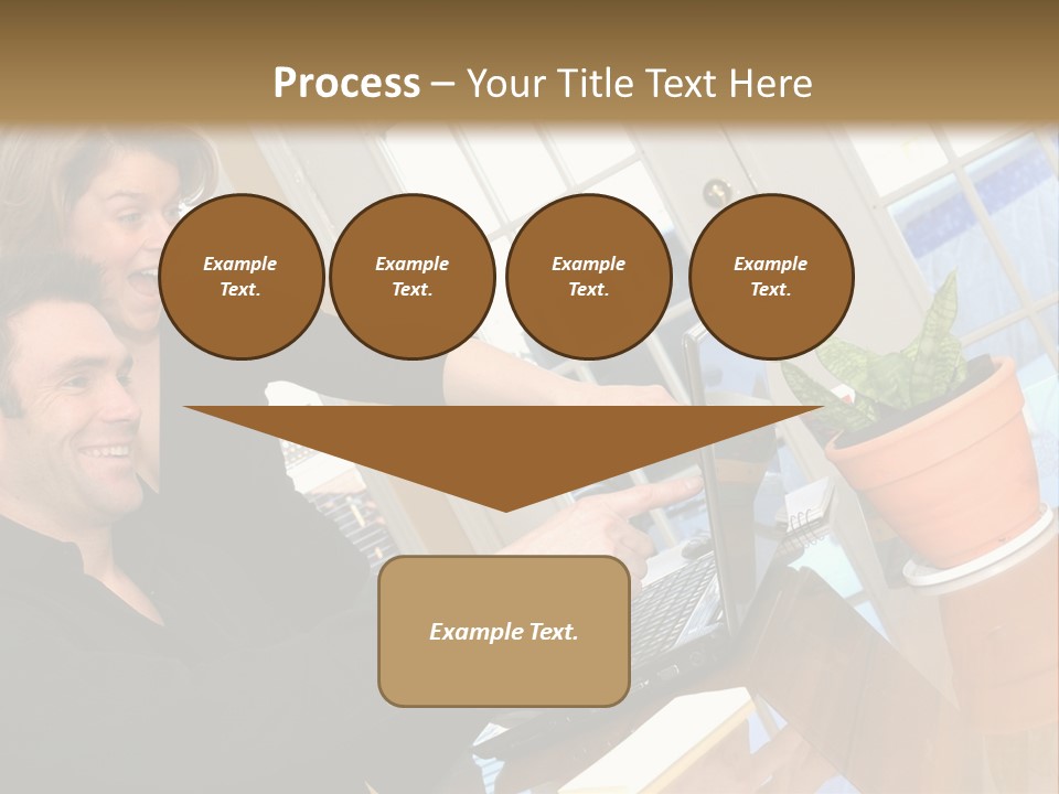 A Man And A Woman Looking At A Laptop Screen PowerPoint Template