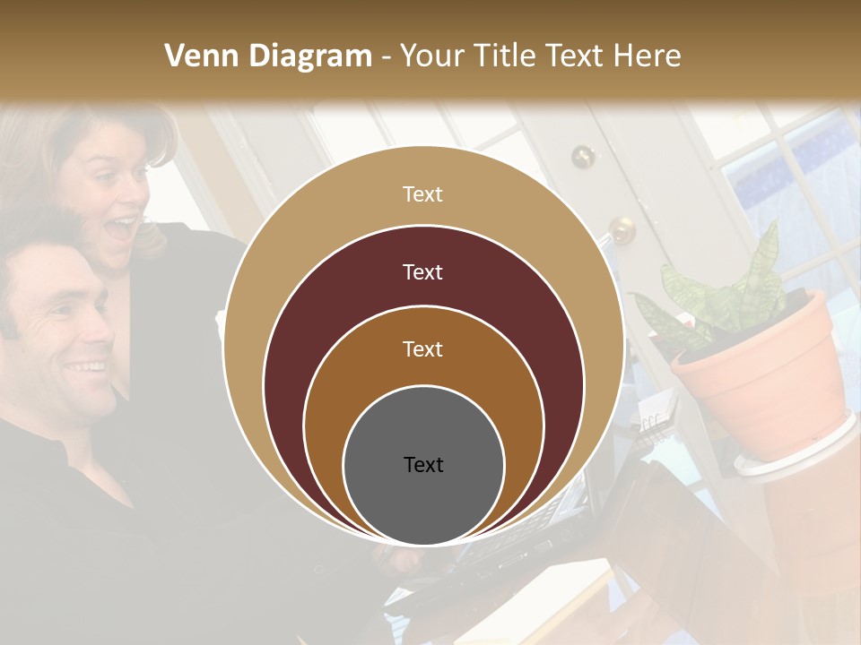 A Man And A Woman Looking At A Laptop Screen PowerPoint Template