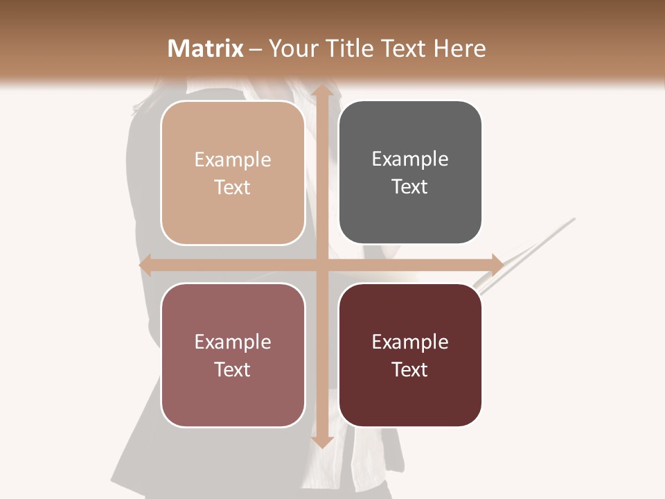 A Woman In A Business Suit Holding A Clipboard PowerPoint Template