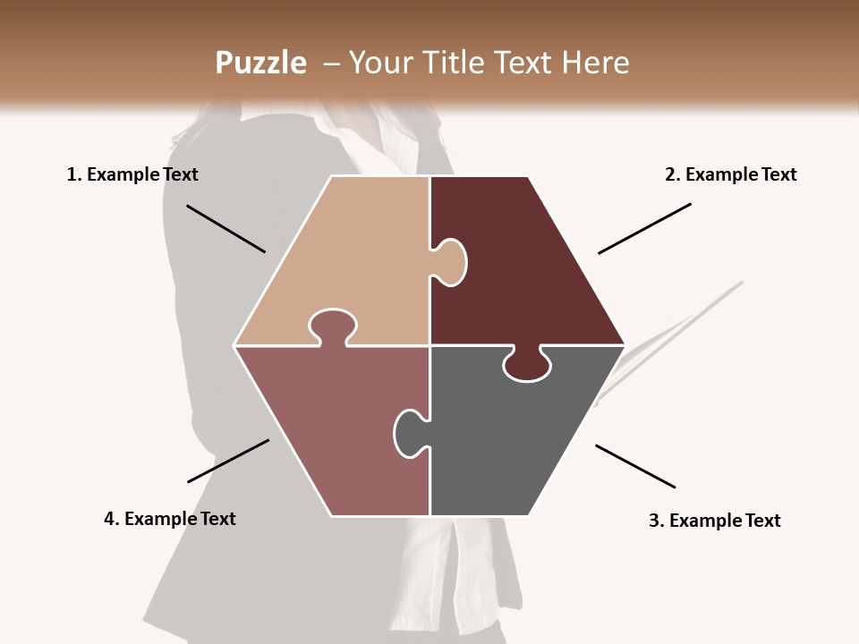 A Woman In A Business Suit Holding A Clipboard PowerPoint Template