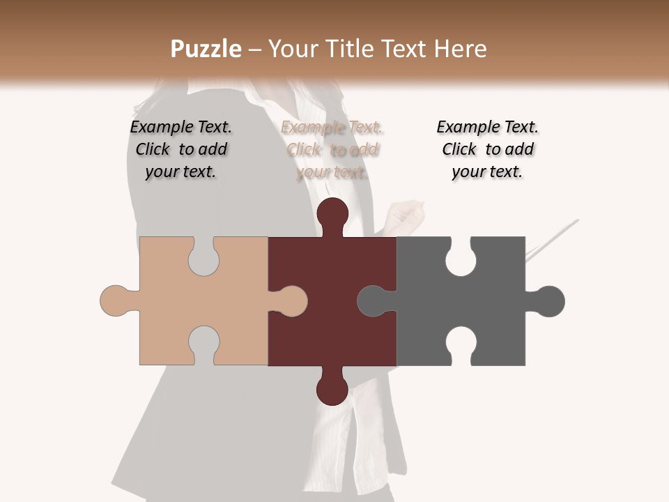 A Woman In A Business Suit Holding A Clipboard PowerPoint Template