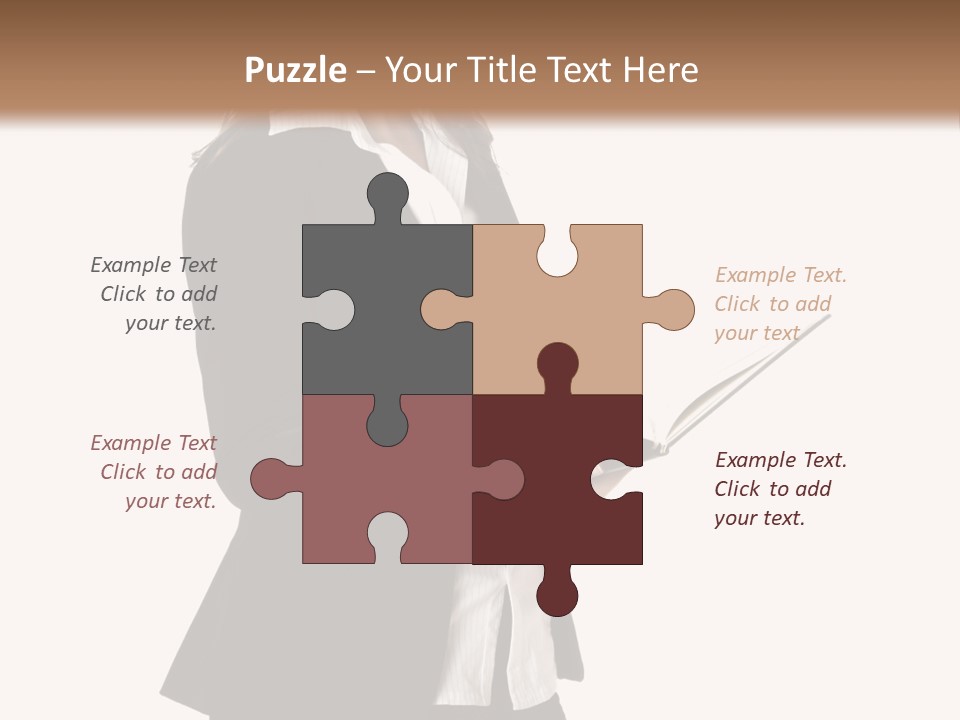 A Woman In A Business Suit Holding A Clipboard PowerPoint Template