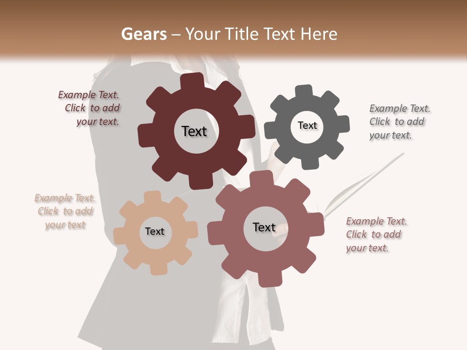 A Woman In A Business Suit Holding A Clipboard PowerPoint Template