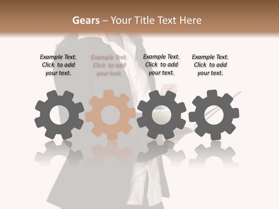 A Woman In A Business Suit Holding A Clipboard PowerPoint Template