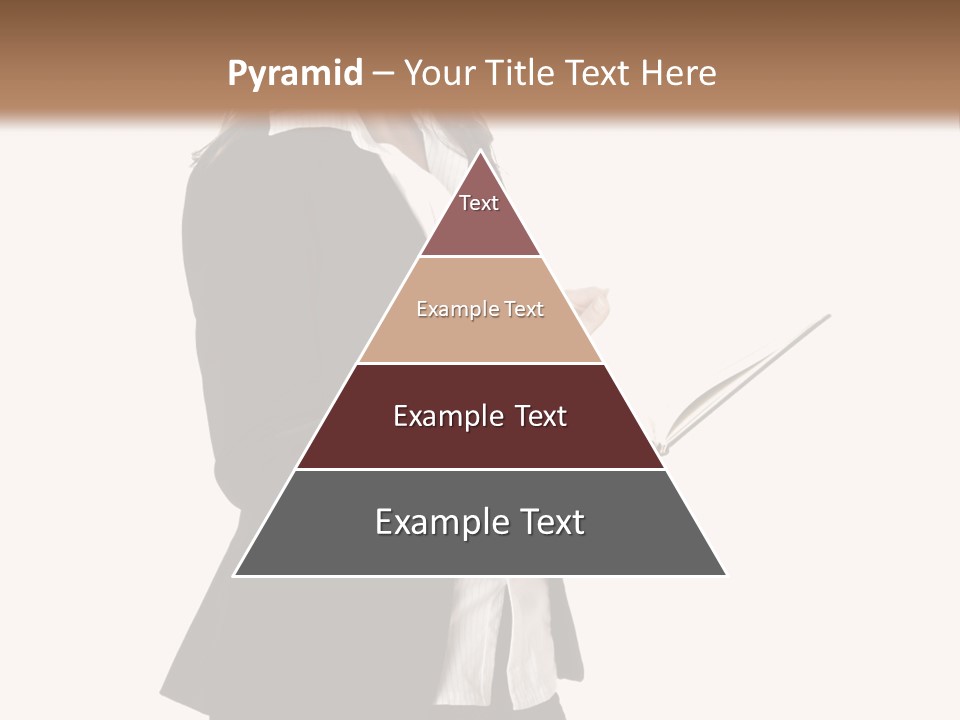 A Woman In A Business Suit Holding A Clipboard PowerPoint Template