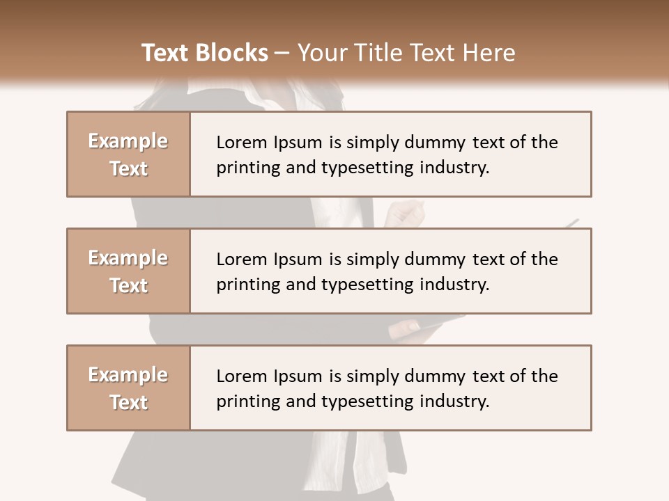 A Woman In A Business Suit Holding A Clipboard PowerPoint Template