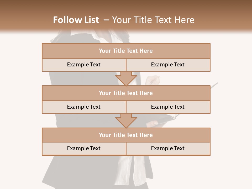 A Woman In A Business Suit Holding A Clipboard PowerPoint Template