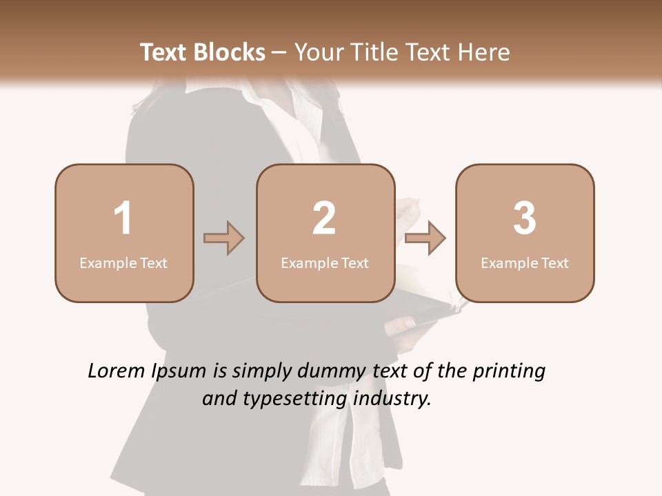 A Woman In A Business Suit Holding A Clipboard PowerPoint Template