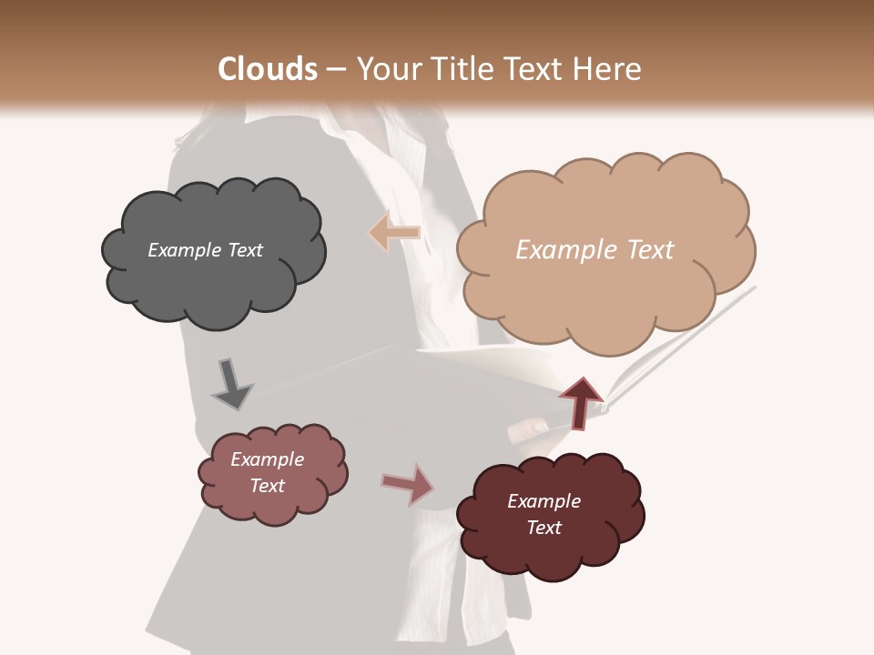 A Woman In A Business Suit Holding A Clipboard PowerPoint Template