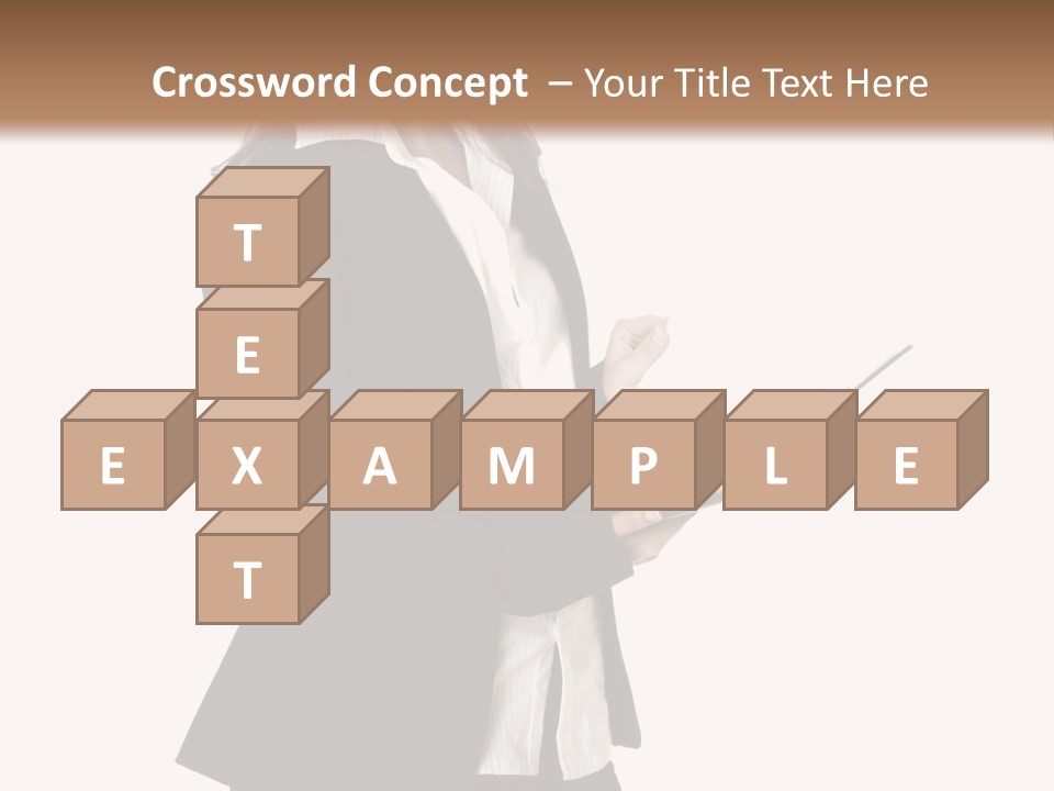 A Woman In A Business Suit Holding A Clipboard PowerPoint Template