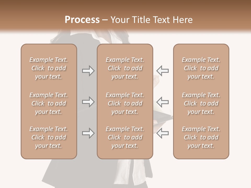 A Woman In A Business Suit Holding A Clipboard PowerPoint Template