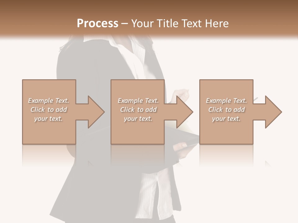 A Woman In A Business Suit Holding A Clipboard PowerPoint Template