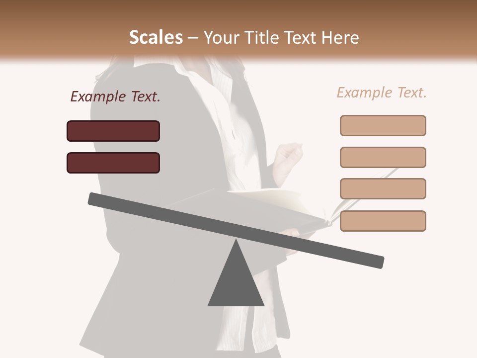 A Woman In A Business Suit Holding A Clipboard PowerPoint Template