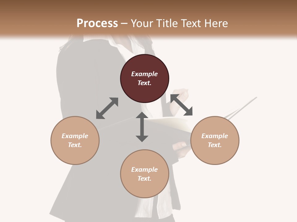 A Woman In A Business Suit Holding A Clipboard PowerPoint Template