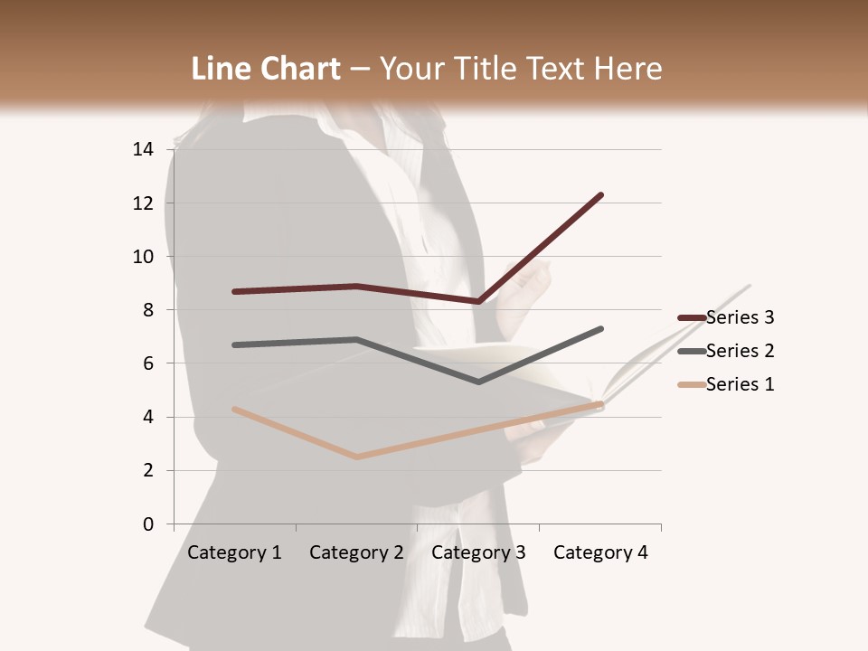 A Woman In A Business Suit Holding A Clipboard PowerPoint Template