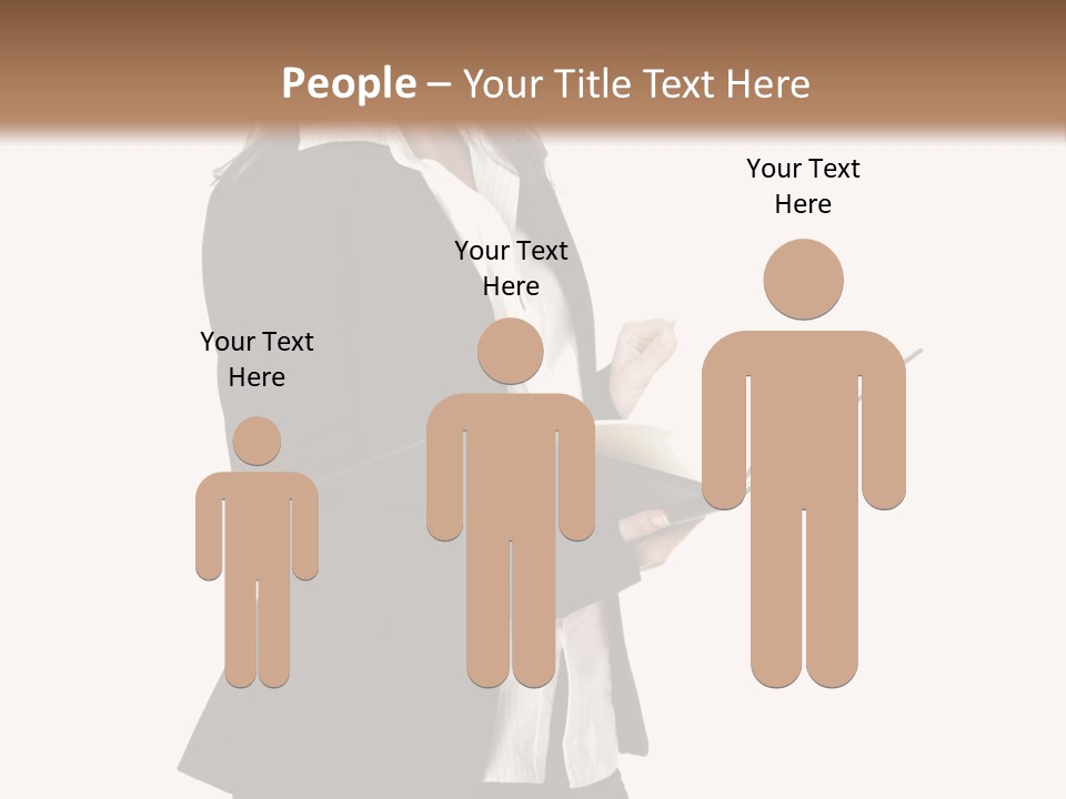 A Woman In A Business Suit Holding A Clipboard PowerPoint Template