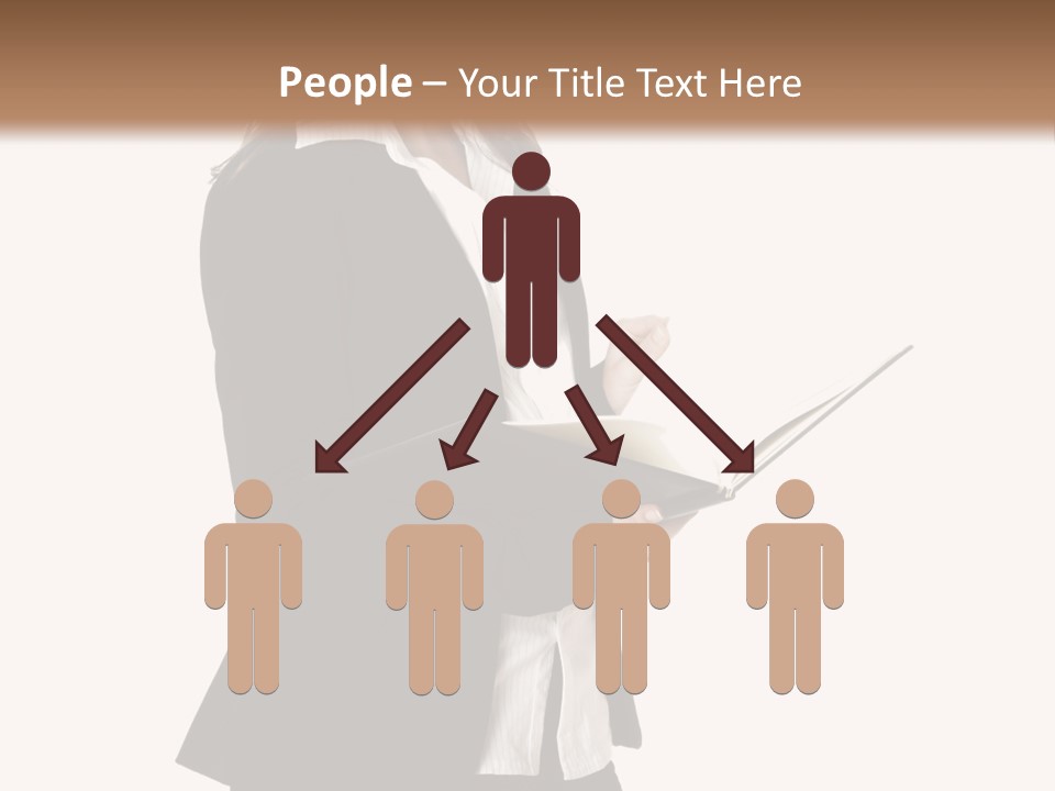 A Woman In A Business Suit Holding A Clipboard PowerPoint Template