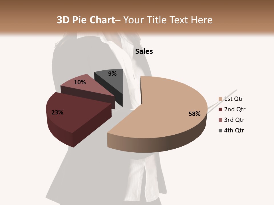 A Woman In A Business Suit Holding A Clipboard PowerPoint Template