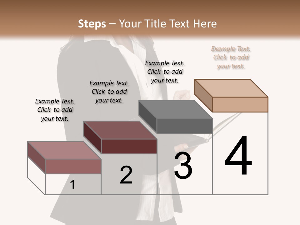 A Woman In A Business Suit Holding A Clipboard PowerPoint Template