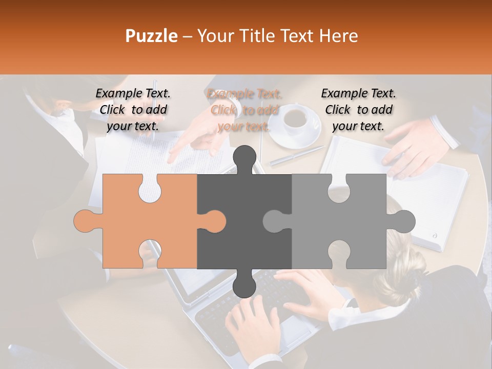 A Group Of People Sitting At A Table Working On Laptops PowerPoint Template