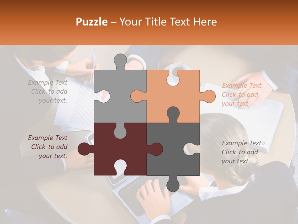 A Group Of People Sitting At A Table Working On Laptops PowerPoint Template