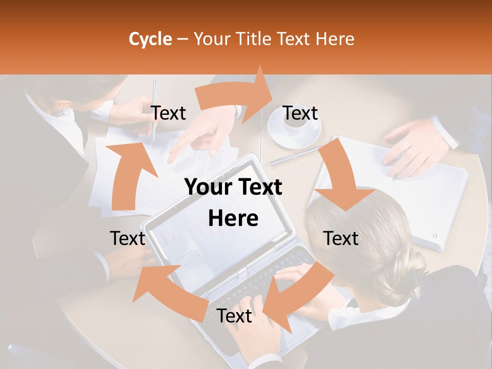 A Group Of People Sitting At A Table Working On Laptops PowerPoint Template