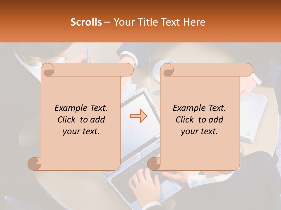 A Group Of People Sitting At A Table Working On Laptops PowerPoint Template