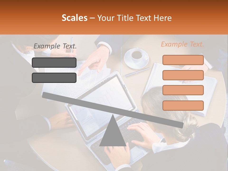 A Group Of People Sitting At A Table Working On Laptops PowerPoint Template