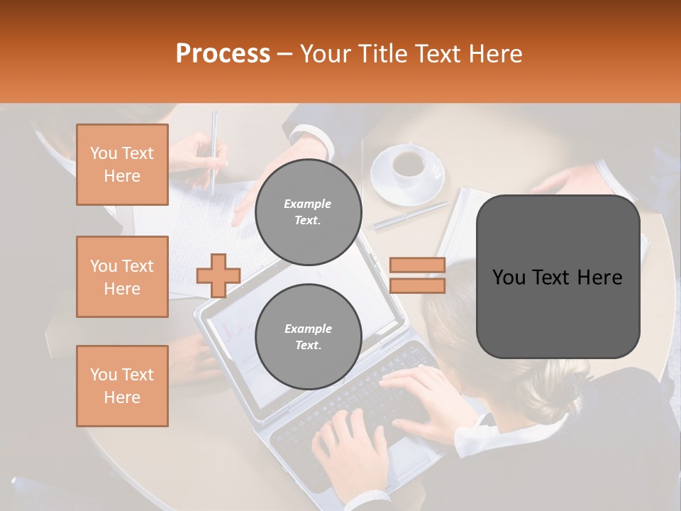 A Group Of People Sitting At A Table Working On Laptops PowerPoint Template