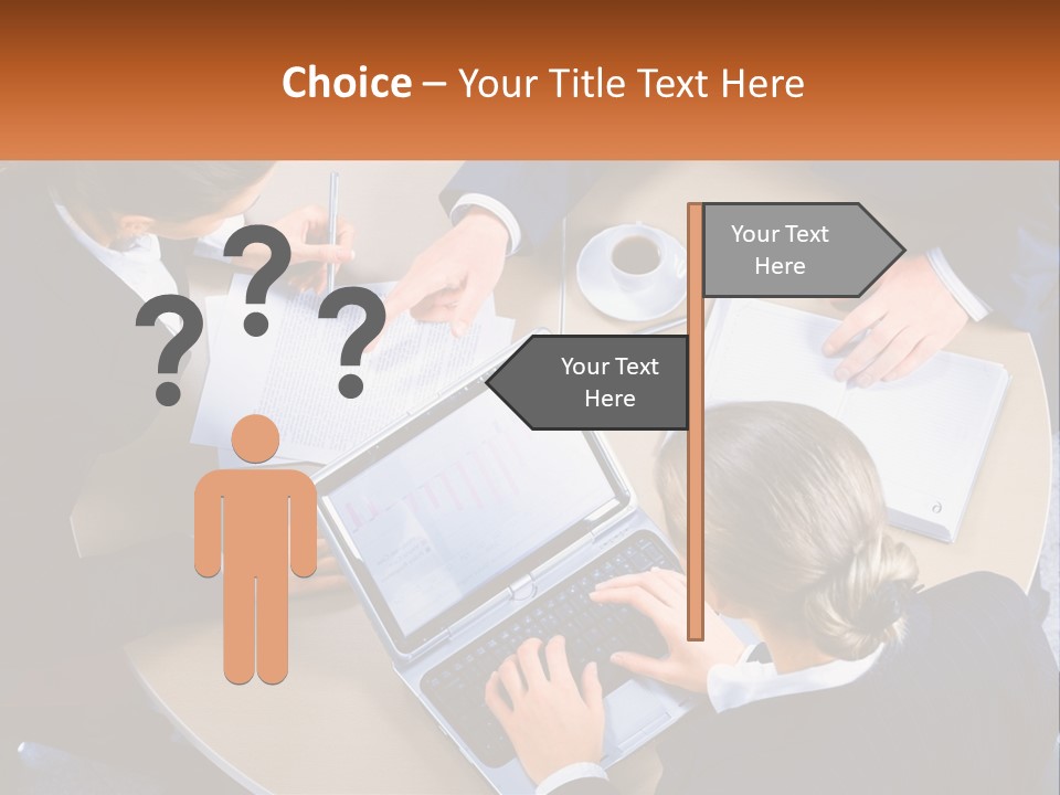A Group Of People Sitting At A Table Working On Laptops PowerPoint Template