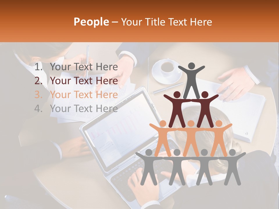 A Group Of People Sitting At A Table Working On Laptops PowerPoint Template