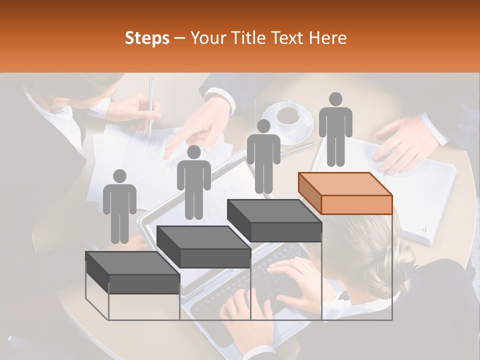 A Group Of People Sitting At A Table Working On Laptops PowerPoint Template