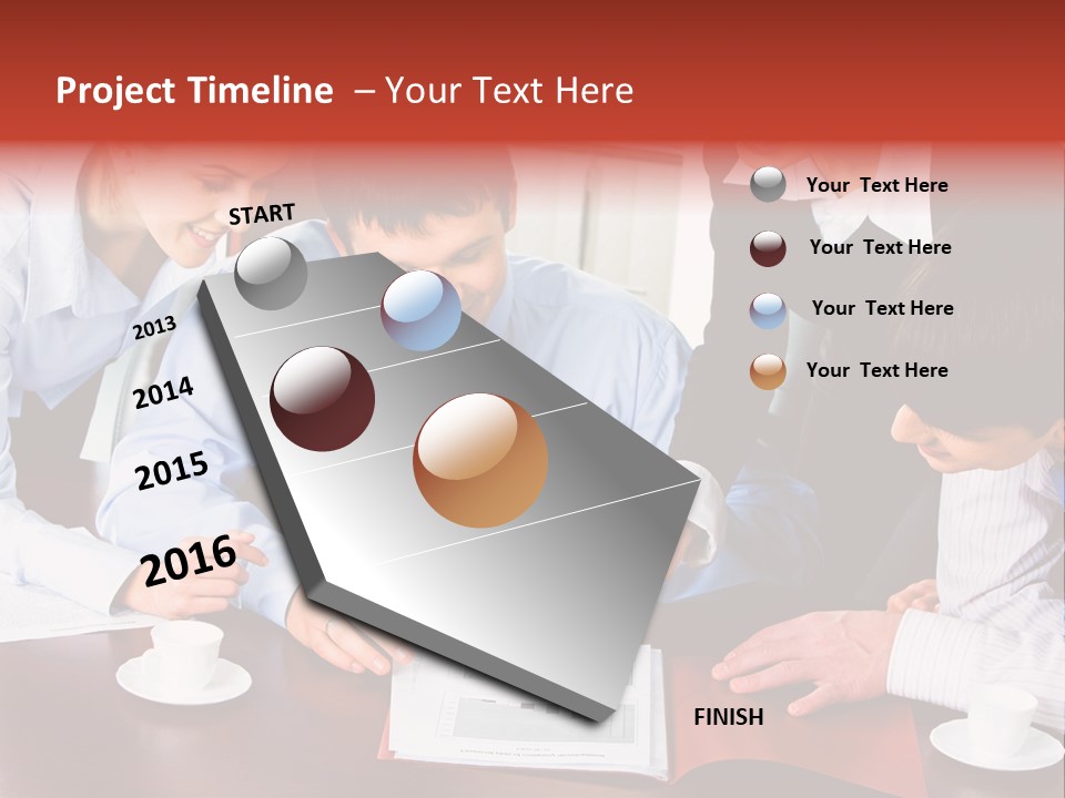 A Group Of Business People Looking At A Presentation PowerPoint Template