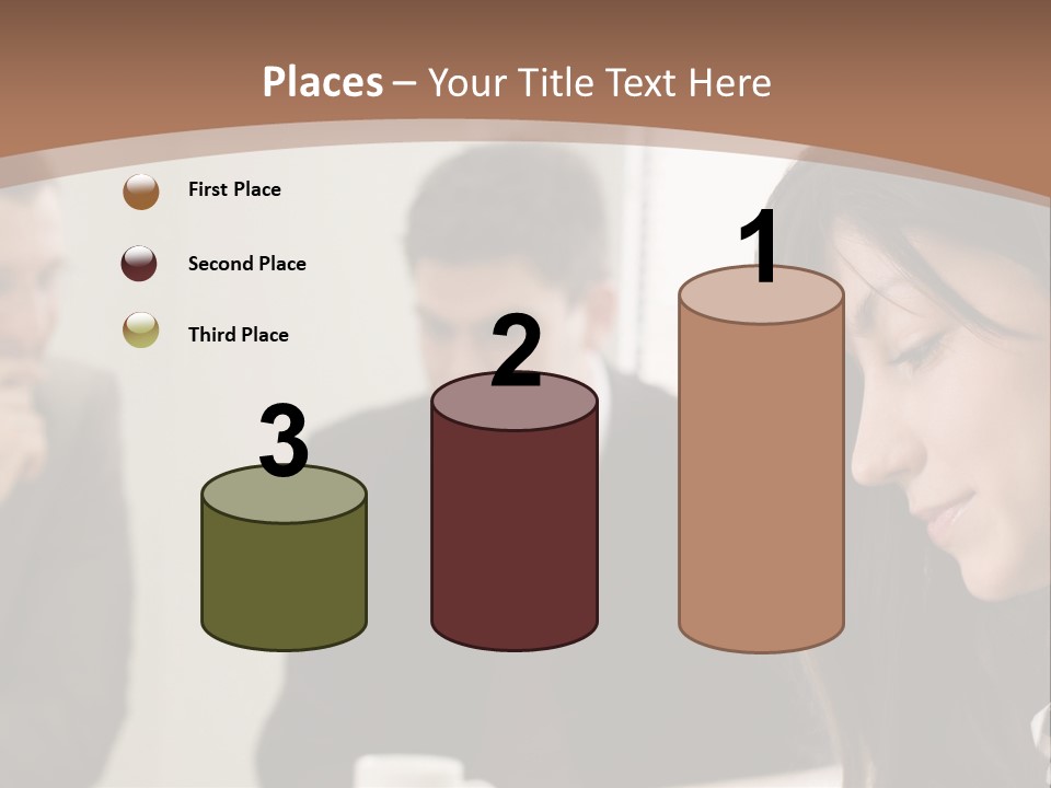 A Woman Sitting At A Table With A Cup Of Coffee In Front Of Her PowerPoint Template