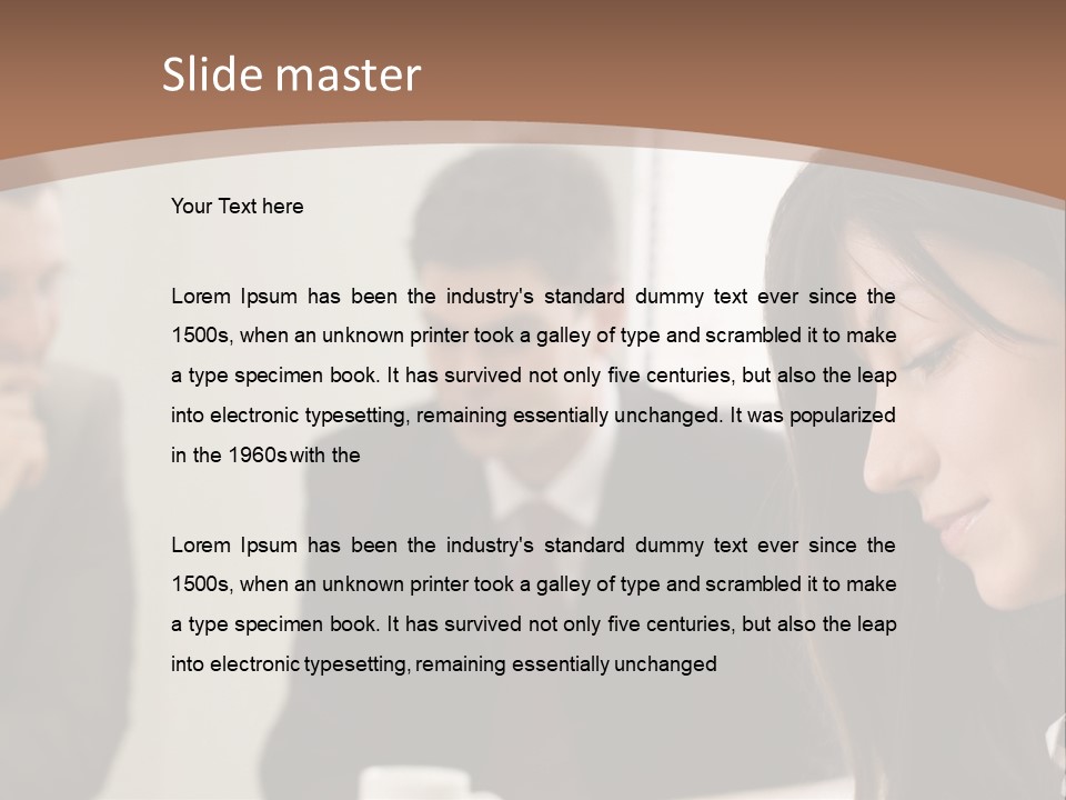 A Woman Sitting At A Table With A Cup Of Coffee In Front Of Her PowerPoint Template