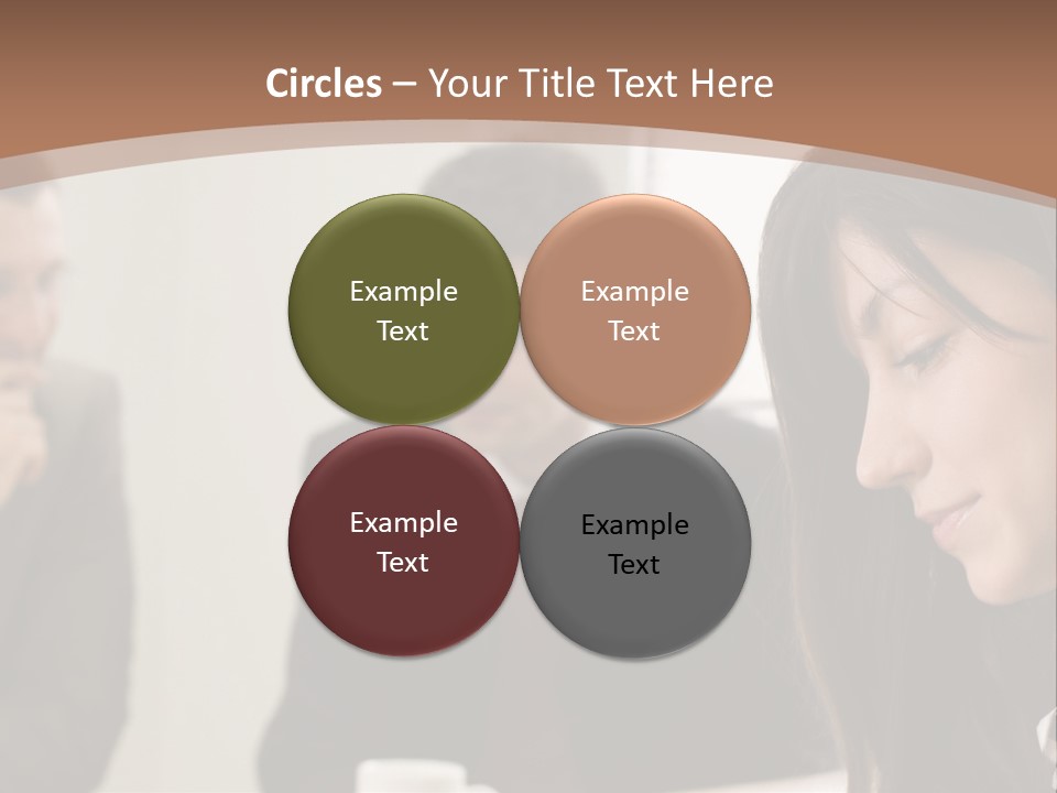 A Woman Sitting At A Table With A Cup Of Coffee In Front Of Her PowerPoint Template